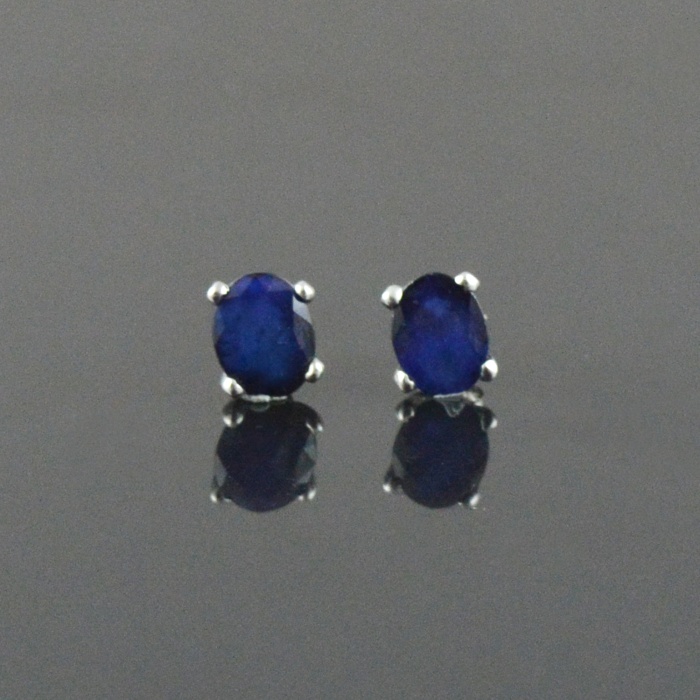 Natural Sapphire 925 Sterling Silver Stud Earrings | Save 33% - Rajasthan Living 6