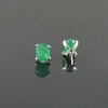 Natural Emerald 925 Sterling Silver Stud Earrings | Save 33% - Rajasthan Living 10