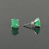 Natural Emerald 925 Sterling Silver Stud Earrings | Save 33% - Rajasthan Living 9