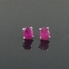 Natural Ruby 925 Sterling Silver Stud Earrings | Save 33% - Rajasthan Living 9