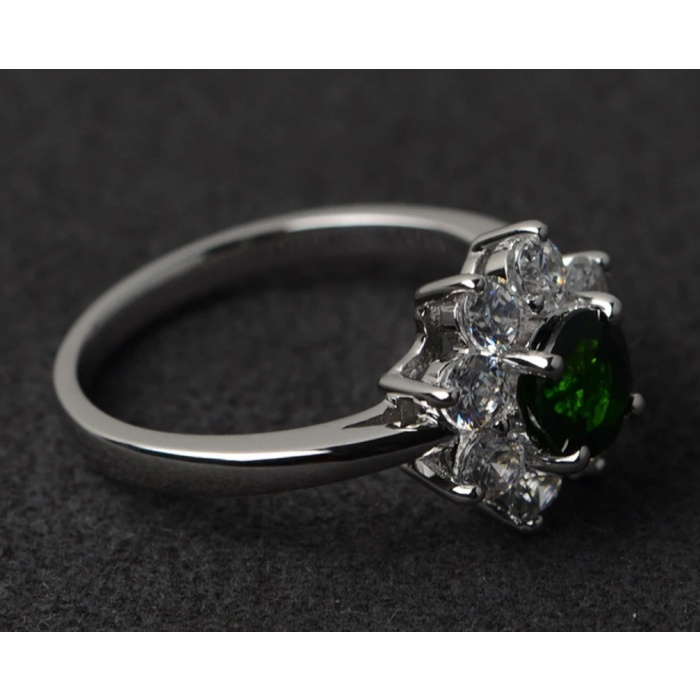 natural chrome diopside ring round cut diopside green gemstone rings engagement | Save 33% - Rajasthan Living 7