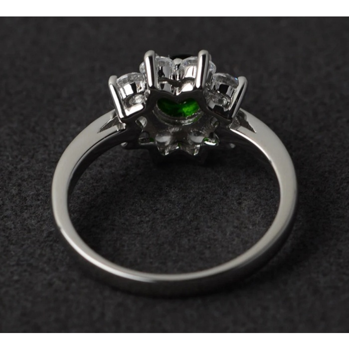 natural chrome diopside ring round cut diopside green gemstone rings engagement | Save 33% - Rajasthan Living 8