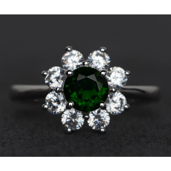 natural chrome diopside ring round cut diopside green gemstone rings engagement | Save 33% - Rajasthan Living 5