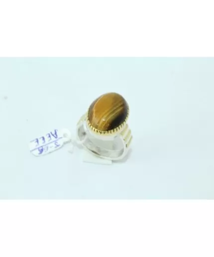 14 Kt Gold & 925 Silver Mens Ring Natural Tiger’s Eye Gemstone | Save 33% - Rajasthan Living