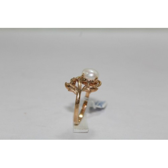 18 Kt Yellow Gold Ring, Natural Cultured Pearl Gemstone | Save 33% - Rajasthan Living 9