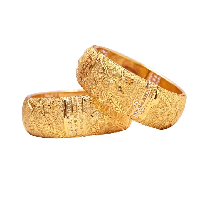 Brass Gold-Plated Bangle Set – Pack of 2 | Save 33% - Rajasthan Living 5
