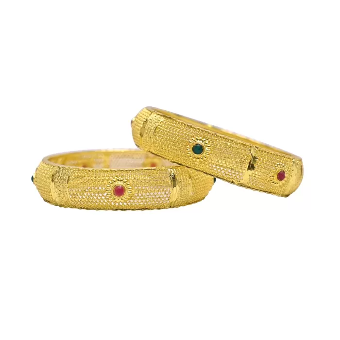 Brass Gold-Plated Bangle Set – Pack of 2 | Save 33% - Rajasthan Living 5