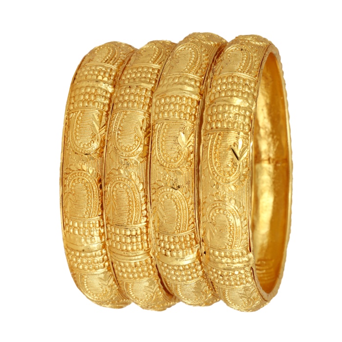 Brass Gold-Plated Bangle Set – Pack of 2 | Save 33% - Rajasthan Living 5