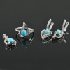 Natural Turquoise/Zircon 925 Sterling Silver Ring Set | Save 33% - Rajasthan Living 11