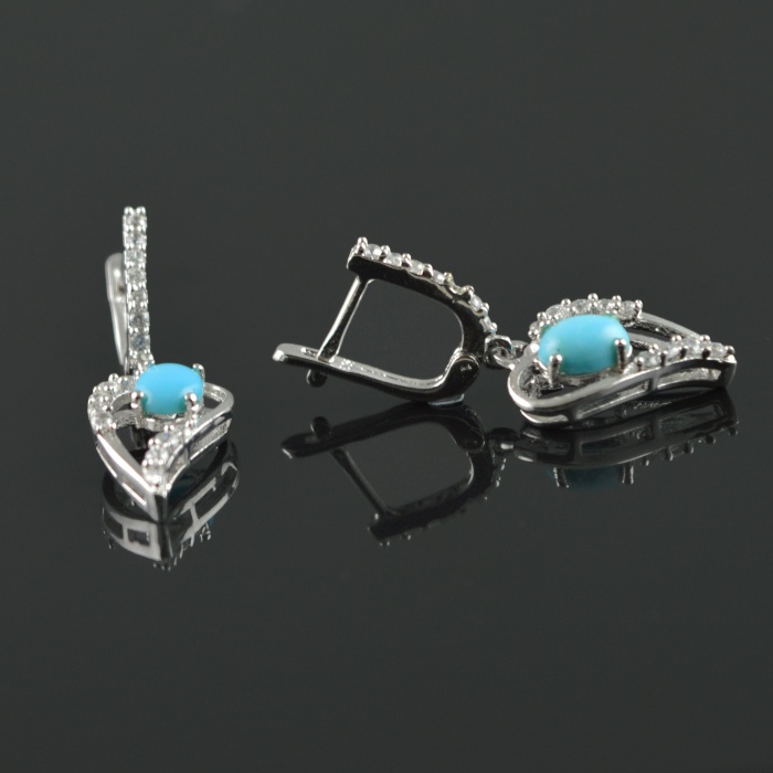 Natural Turquoise/Zircon 925 Sterling Silver Ring Set | Save 33% - Rajasthan Living 8