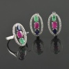 Natural Multicolor/Zircon 925 Sterling Silver Ring Set | Save 33% - Rajasthan Living 11