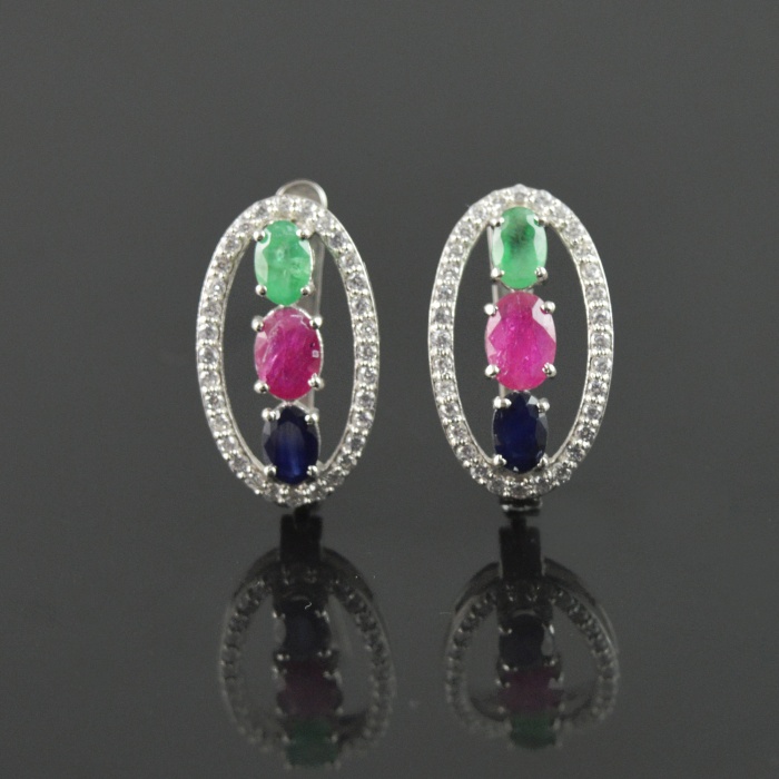 Natural Multicolor/Zircon 925 Sterling Silver Ring Set | Save 33% - Rajasthan Living 9