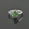 Natural Emerald, Zircon 925 Sterling Silver Ring Set | Save 33% - Rajasthan Living 10