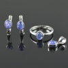 Natural Tenzanite/Zircon 925 Sterling Silver Ring Set | Save 33% - Rajasthan Living 10