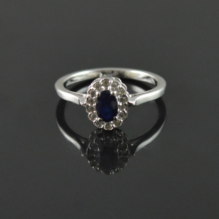 Natural Deffuse Sapphire/Zircon 925 Sterling Silver Ring Set | Save 33% - Rajasthan Living 9