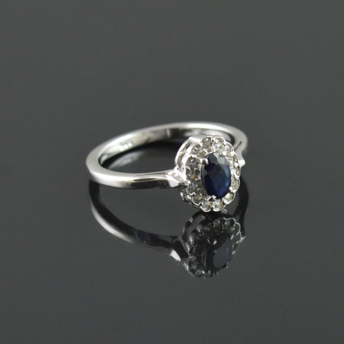 Natural Deffuse Sapphire/Zircon 925 Sterling Silver Ring Set | Save 33% - Rajasthan Living 8