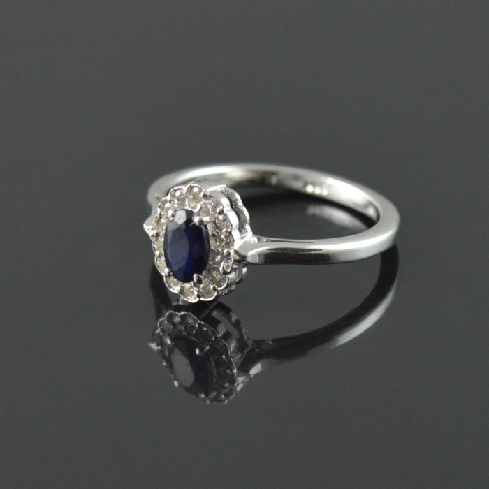 Natural Deffuse Sapphire/Zircon 925 Sterling Silver Ring Set | Save 33% - Rajasthan Living 7