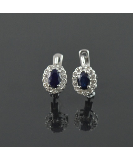 Natural Deffuse Sapphire/Zircon 925 Sterling Silver Ring Set | Save 33% - Rajasthan Living 3