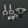 Natural Sapphire/Zircon 925 Sterling Silver Ring Set | Save 33% - Rajasthan Living 9