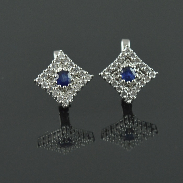 Natural Deffuse Sapphire/Zircon 925 Sterling Silver Ring Set | Save 33% - Rajasthan Living 6