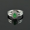 Natural Emerald, Zircon 925 Sterling Silver Ring Set | Save 33% - Rajasthan Living 15