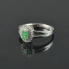 Natural Emerald, Zircon 925 Sterling Silver Ring Set | Save 33% - Rajasthan Living 13