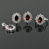 Natural Garnet/Zircon 925 Sterling Silver Ring Set | Save 33% - Rajasthan Living 11