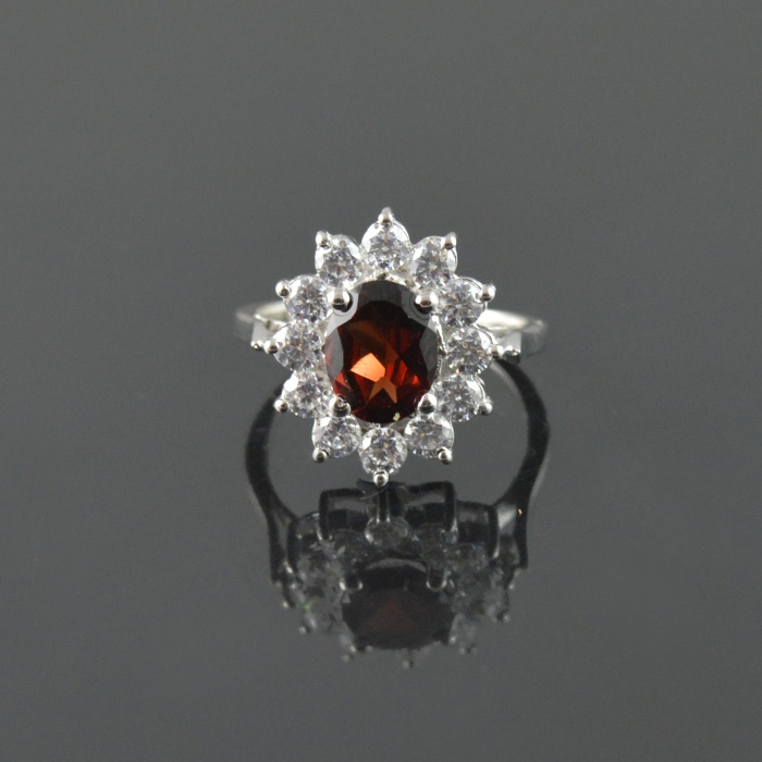 Natural Garnet/Zircon 925 Sterling Silver Ring Set | Save 33% - Rajasthan Living 9