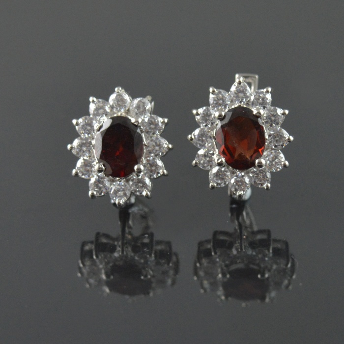 Natural Garnet/Zircon 925 Sterling Silver Ring Set | Save 33% - Rajasthan Living 7