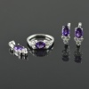 Natural Amethyst/Zircon 925 Sterling Silver Ring Set | Save 33% - Rajasthan Living 12