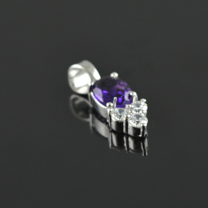 Natural Amethyst/Zircon 925 Sterling Silver Ring Set | Save 33% - Rajasthan Living 11