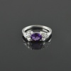 Natural Amethyst/Zircon 925 Sterling Silver Ring Set | Save 33% - Rajasthan Living 15