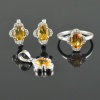 Natural Citrine/Zircon 925 Sterling Silver Ring Set | Save 33% - Rajasthan Living 12