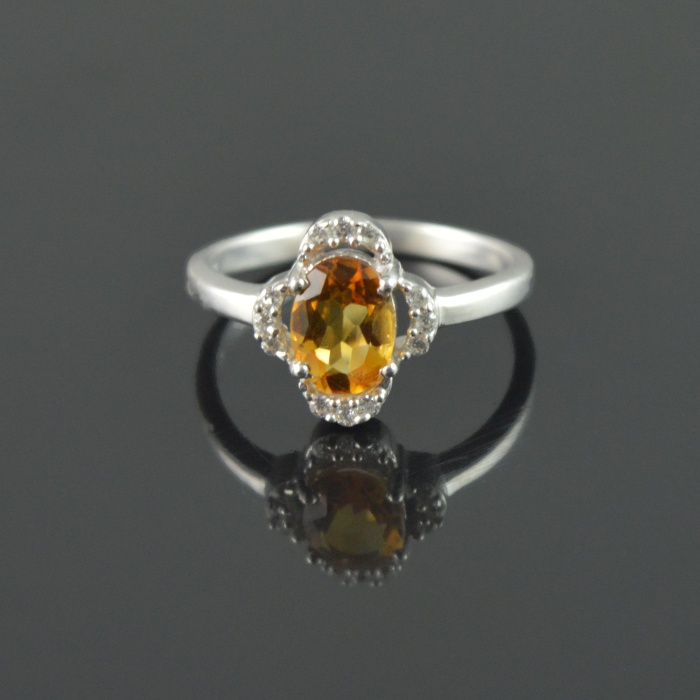 Natural Citrine/Zircon 925 Sterling Silver Ring Set | Save 33% - Rajasthan Living 10