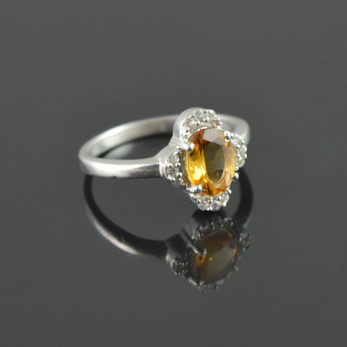 Natural Citrine/Zircon 925 Sterling Silver Ring Set | Save 33% - Rajasthan Living 9