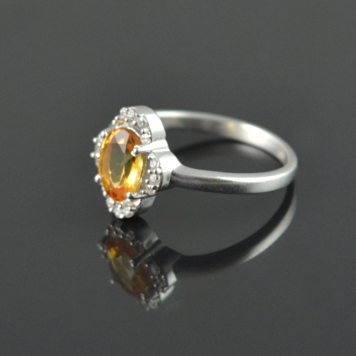 Natural Citrine/Zircon 925 Sterling Silver Ring Set | Save 33% - Rajasthan Living 8