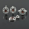 Natural Garnet/Zircon 925 Sterling Silver Ring Set | Save 33% - Rajasthan Living 11