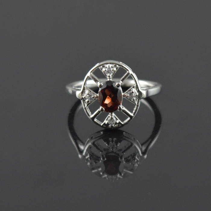 Natural Garnet/Zircon 925 Sterling Silver Ring Set | Save 33% - Rajasthan Living 9