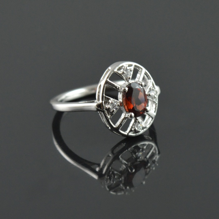 Natural Garnet/Zircon 925 Sterling Silver Ring Set | Save 33% - Rajasthan Living 8