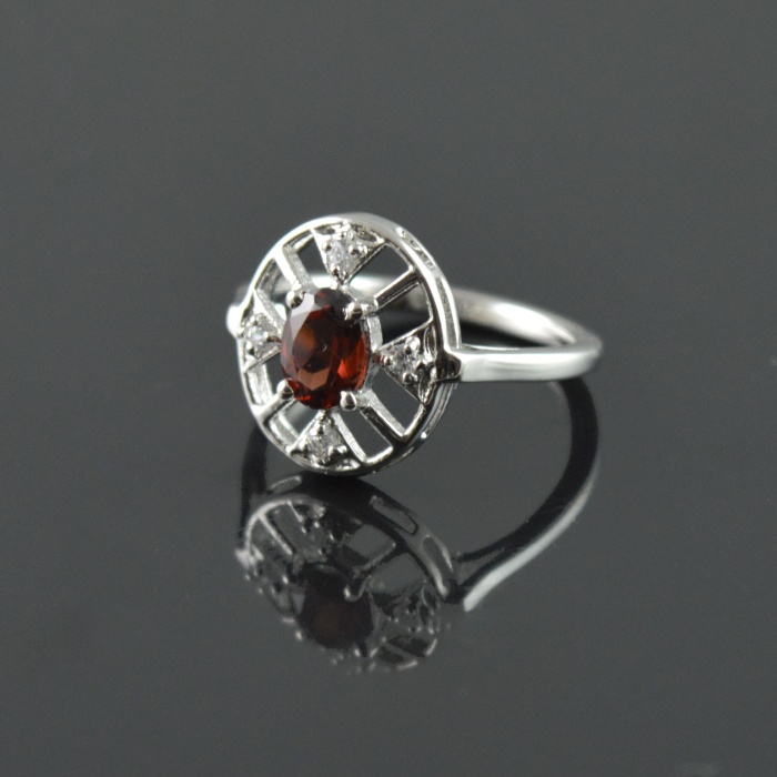 Natural Garnet/Zircon 925 Sterling Silver Ring Set | Save 33% - Rajasthan Living 7