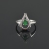 Natural Emerald, Zircon 925 Sterling Silver Ring Set | Save 33% - Rajasthan Living 19