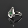 Natural Emerald, Zircon 925 Sterling Silver Ring Set | Save 33% - Rajasthan Living 17