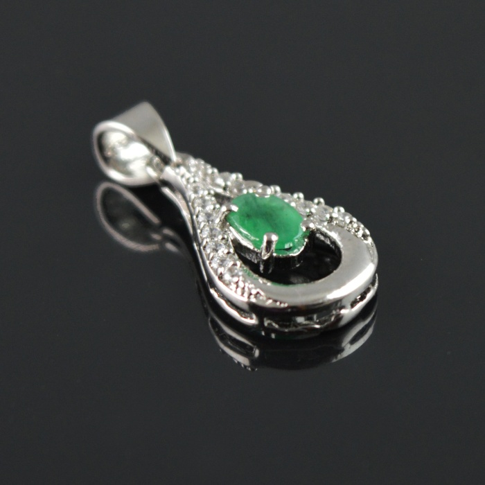 Natural Emerald, Zircon 925 Sterling Silver Ring Set | Save 33% - Rajasthan Living 8