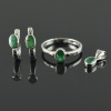 Natural Emerald 925 Sterling Silver Ring Set | Save 33% - Rajasthan Living 8