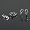 Natural Deffuse Sapphire/Zircon 925 Sterling Silver Ring Set | Save 33% - Rajasthan Living 11