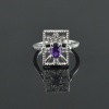 Natural Amethyst/Zircon 925 Sterling Silver Ring Set | Save 33% - Rajasthan Living 17