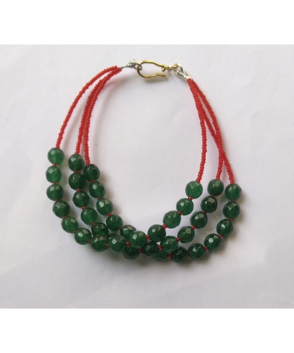 Green Z Stone 3 Layer Round Bracelet | Save 33% - Rajasthan Living 5