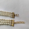 White Pearl Beads With Gold Polish Hook Lock Bracelet | Save 33% - Rajasthan Living 9