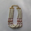 White Pearl Beads With Pink Z Stone Bracelet | Save 33% - Rajasthan Living 8