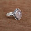 Natural Rose Quartz Ring, Sterling Silver 925 | Save 33% - Rajasthan Living 9